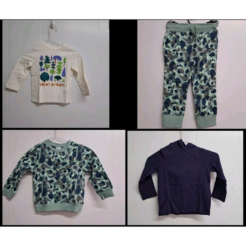 Amazon Essentials Boys Long-Sleeve Outfit Set, Pack of 4 Size 3T